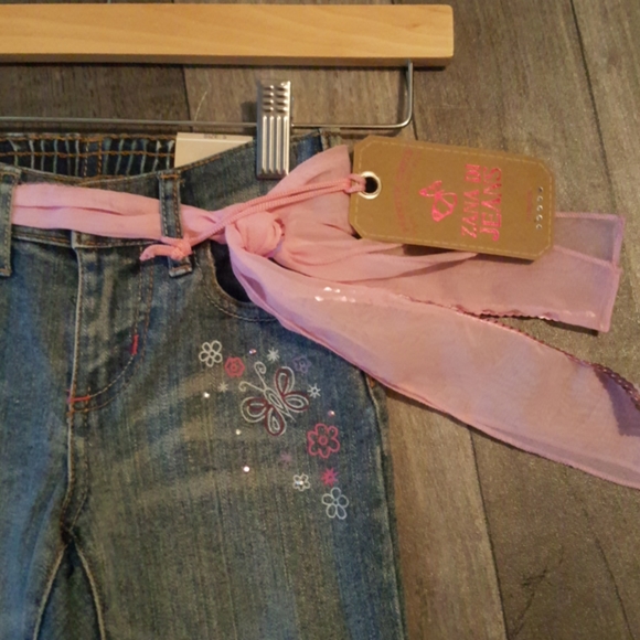 NWT ZANA DI.BO HO Girls Pink Silky bow Belt ls - Picture 4 of 8